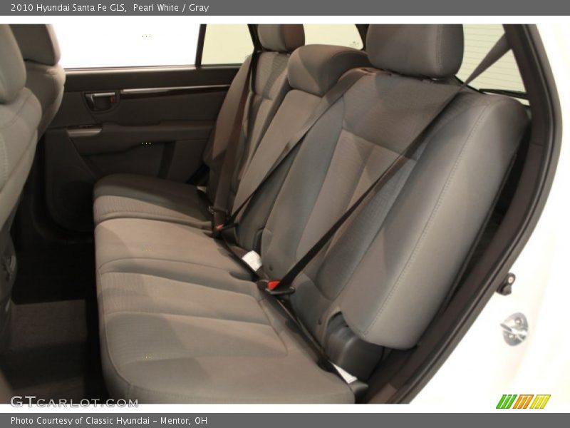 Pearl White / Gray 2010 Hyundai Santa Fe GLS