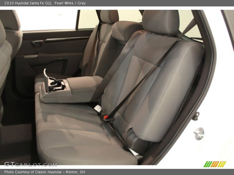 Pearl White / Gray 2010 Hyundai Santa Fe GLS