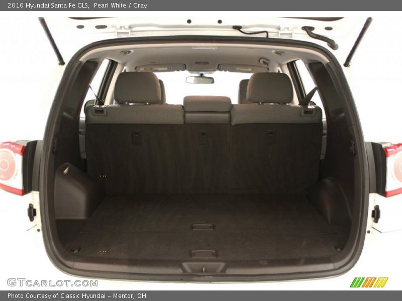 Pearl White / Gray 2010 Hyundai Santa Fe GLS