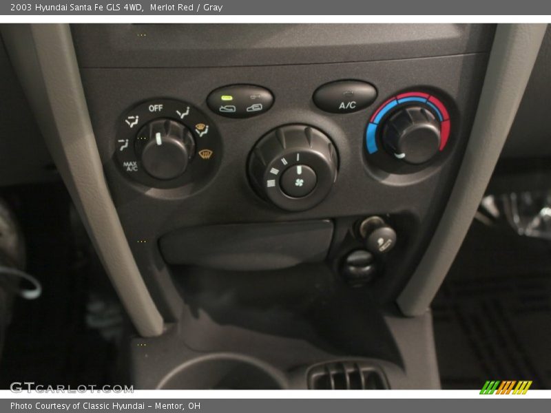 Merlot Red / Gray 2003 Hyundai Santa Fe GLS 4WD