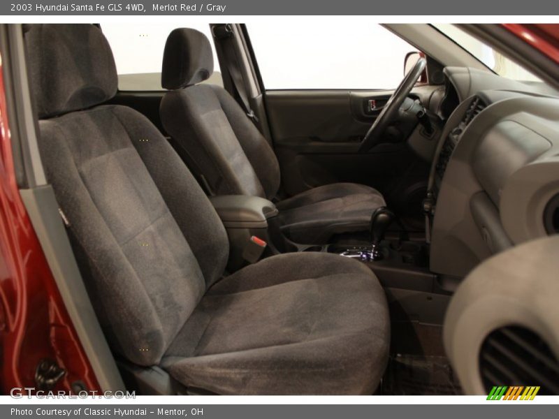 Merlot Red / Gray 2003 Hyundai Santa Fe GLS 4WD