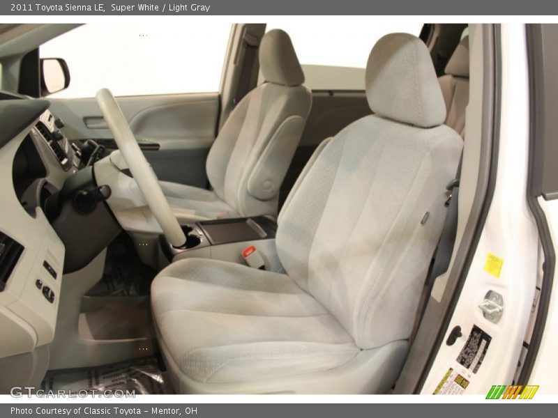 Super White / Light Gray 2011 Toyota Sienna LE
