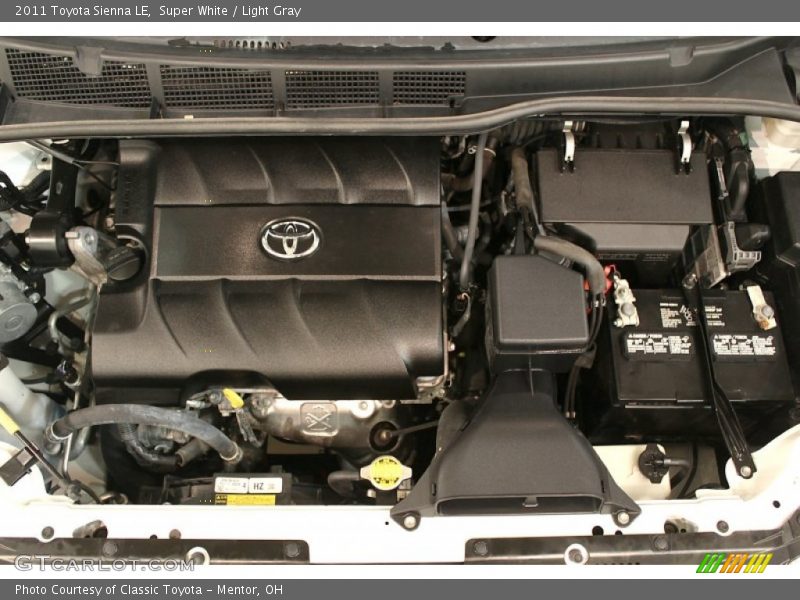 Super White / Light Gray 2011 Toyota Sienna LE