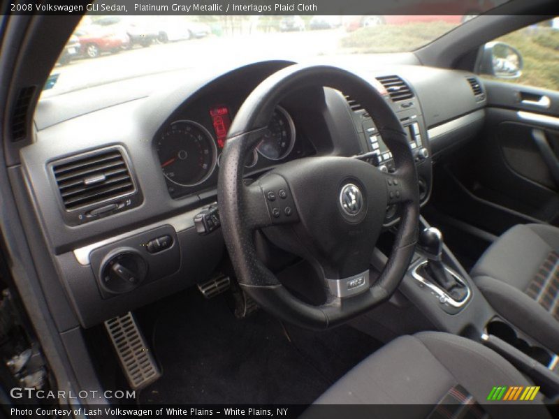 Platinum Gray Metallic / Interlagos Plaid Cloth 2008 Volkswagen GLI Sedan