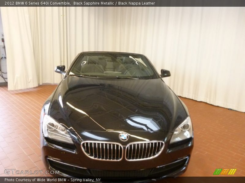Black Sapphire Metallic / Black Nappa Leather 2012 BMW 6 Series 640i Convertible