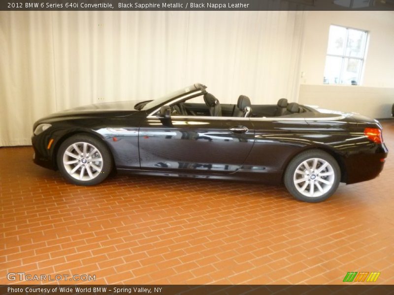 Black Sapphire Metallic / Black Nappa Leather 2012 BMW 6 Series 640i Convertible