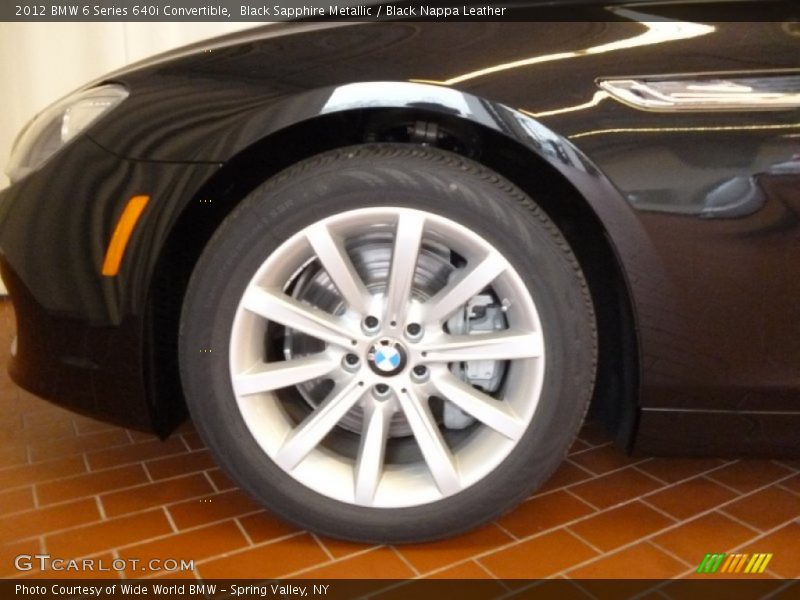 Black Sapphire Metallic / Black Nappa Leather 2012 BMW 6 Series 640i Convertible