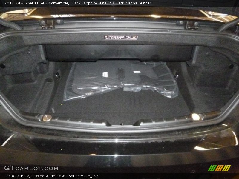  2012 6 Series 640i Convertible Trunk