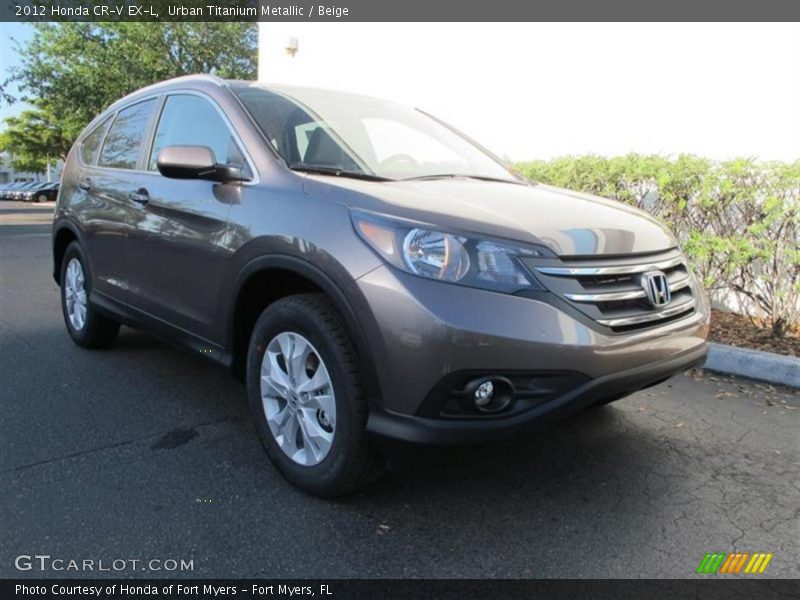 Urban Titanium Metallic / Beige 2012 Honda CR-V EX-L