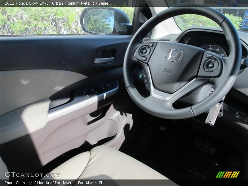 Urban Titanium Metallic / Beige 2012 Honda CR-V EX-L