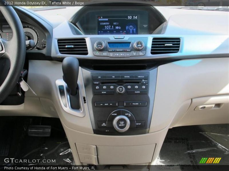 Taffeta White / Beige 2012 Honda Odyssey EX