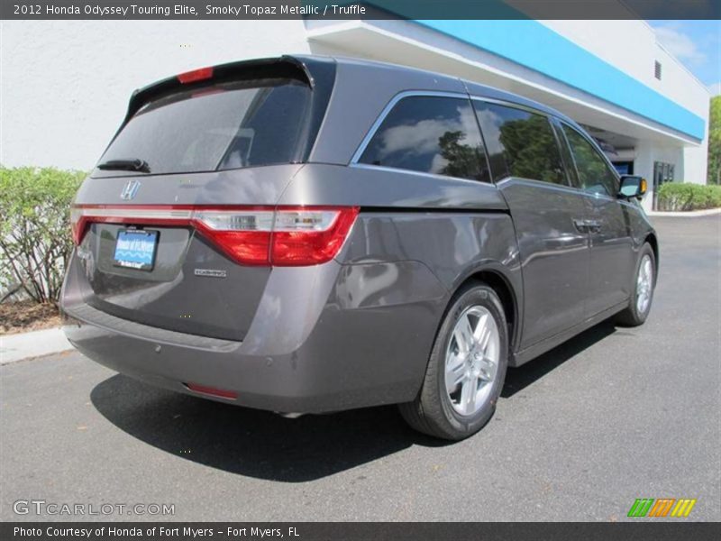 Smoky Topaz Metallic / Truffle 2012 Honda Odyssey Touring Elite