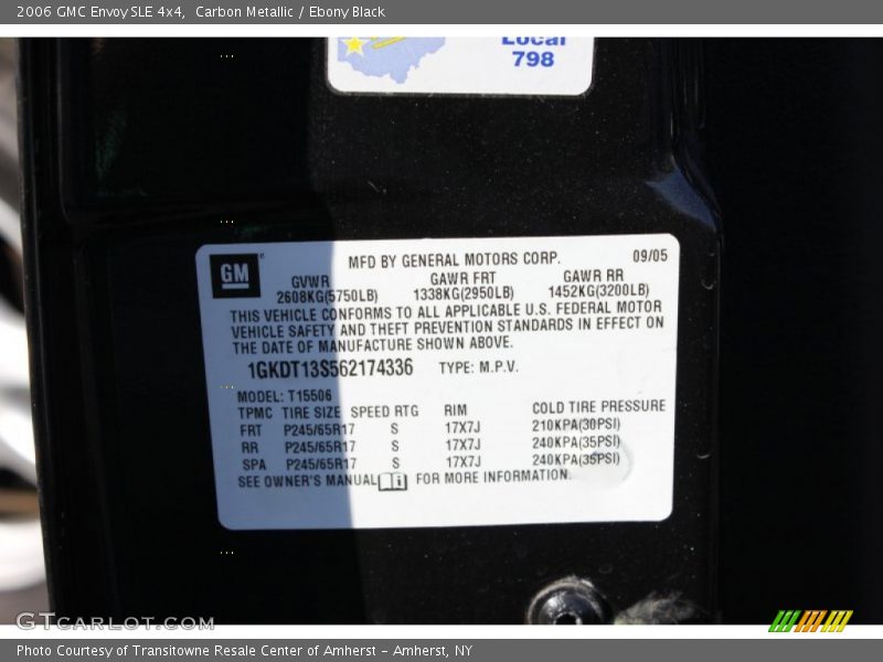 Carbon Metallic / Ebony Black 2006 GMC Envoy SLE 4x4