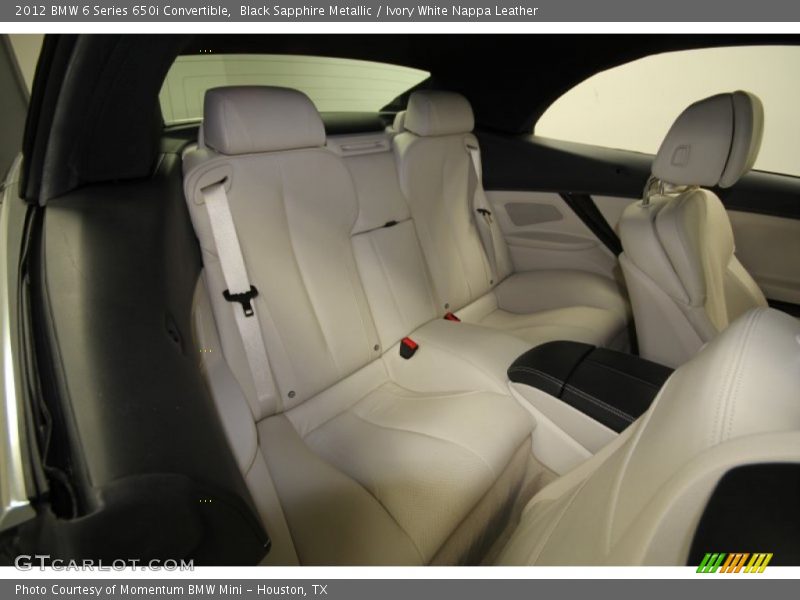 Black Sapphire Metallic / Ivory White Nappa Leather 2012 BMW 6 Series 650i Convertible
