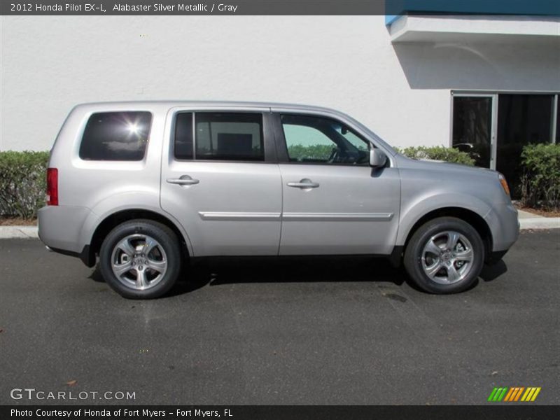 Alabaster Silver Metallic / Gray 2012 Honda Pilot EX-L