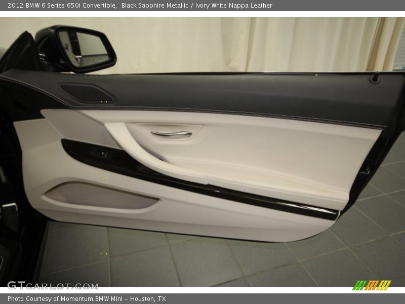 Black Sapphire Metallic / Ivory White Nappa Leather 2012 BMW 6 Series 650i Convertible