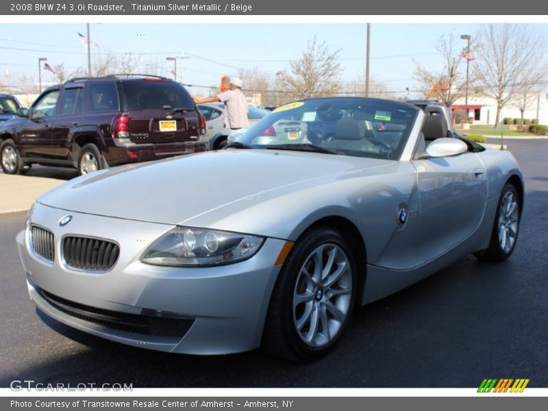 Titanium Silver Metallic / Beige 2008 BMW Z4 3.0i Roadster