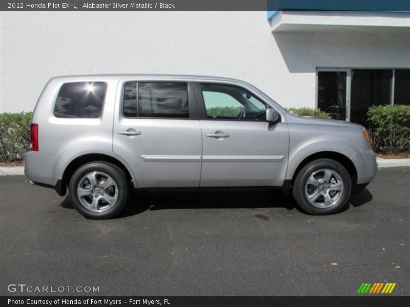 Alabaster Silver Metallic / Black 2012 Honda Pilot EX-L