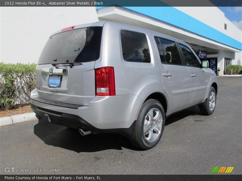 Alabaster Silver Metallic / Black 2012 Honda Pilot EX-L