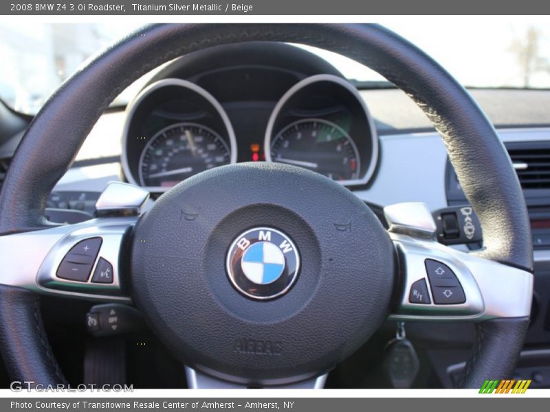 Titanium Silver Metallic / Beige 2008 BMW Z4 3.0i Roadster