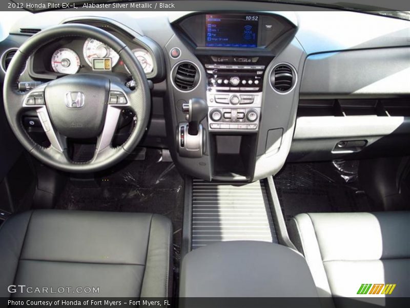 Alabaster Silver Metallic / Black 2012 Honda Pilot EX-L
