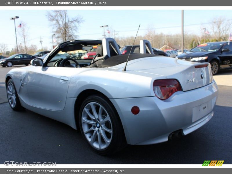 Titanium Silver Metallic / Beige 2008 BMW Z4 3.0i Roadster