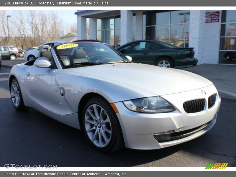 Titanium Silver Metallic / Beige 2008 BMW Z4 3.0i Roadster