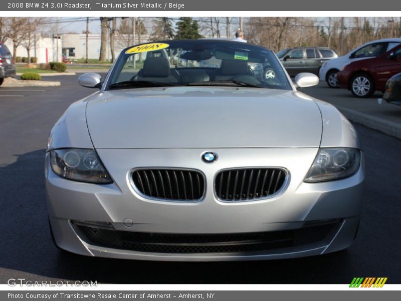 Titanium Silver Metallic / Beige 2008 BMW Z4 3.0i Roadster