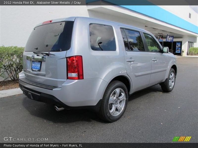 Alabaster Silver Metallic / Gray 2012 Honda Pilot EX