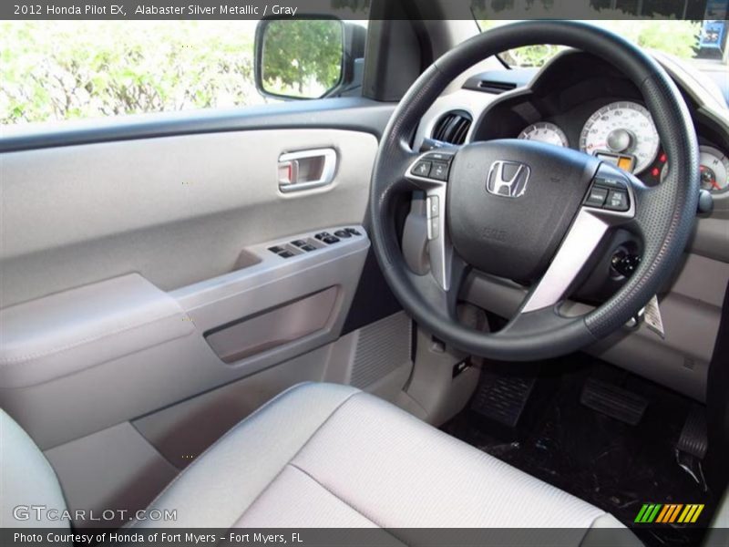 Alabaster Silver Metallic / Gray 2012 Honda Pilot EX
