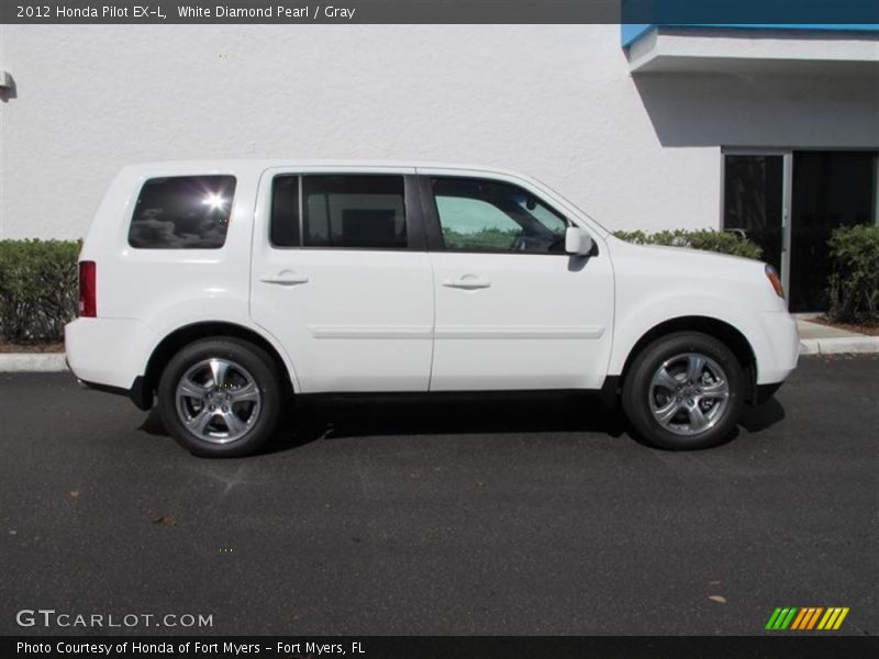 White Diamond Pearl / Gray 2012 Honda Pilot EX-L