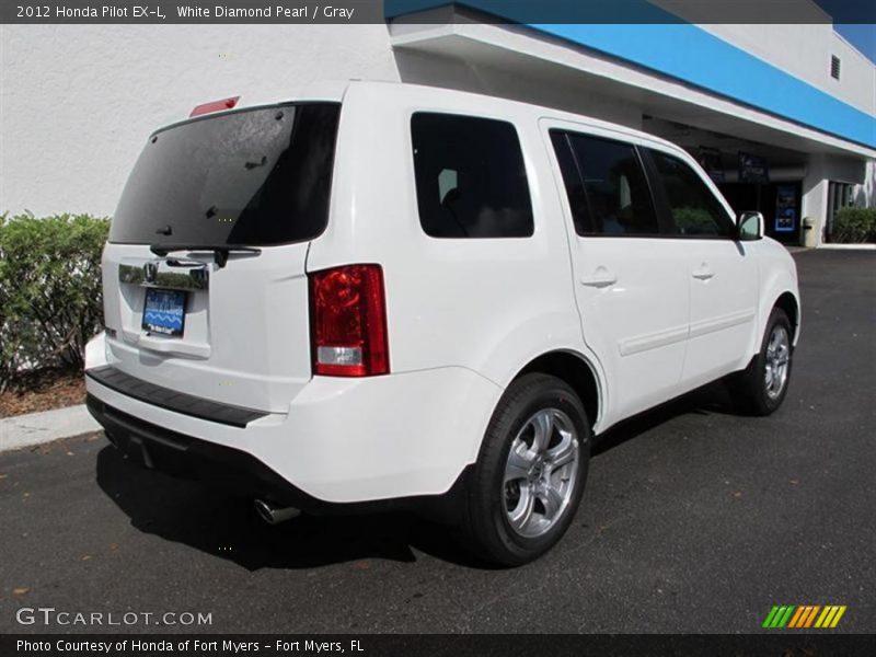 White Diamond Pearl / Gray 2012 Honda Pilot EX-L