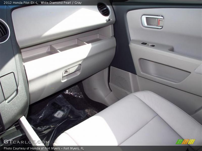 White Diamond Pearl / Gray 2012 Honda Pilot EX-L