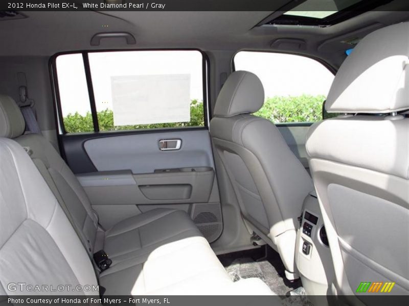 White Diamond Pearl / Gray 2012 Honda Pilot EX-L