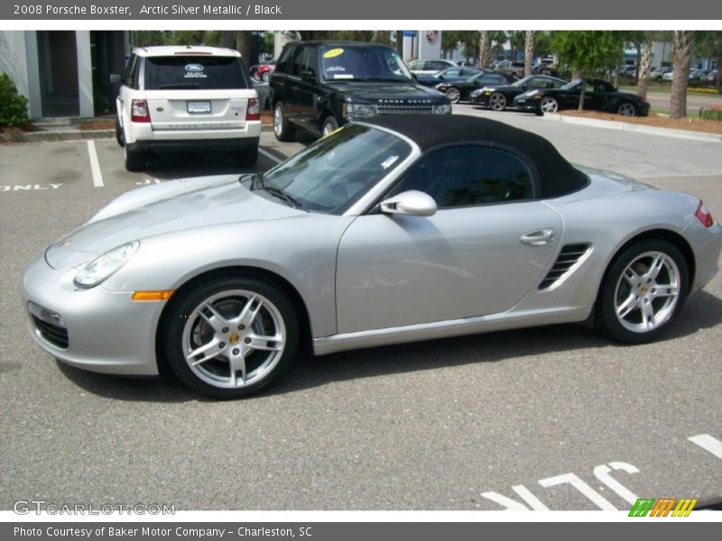 Arctic Silver Metallic / Black 2008 Porsche Boxster