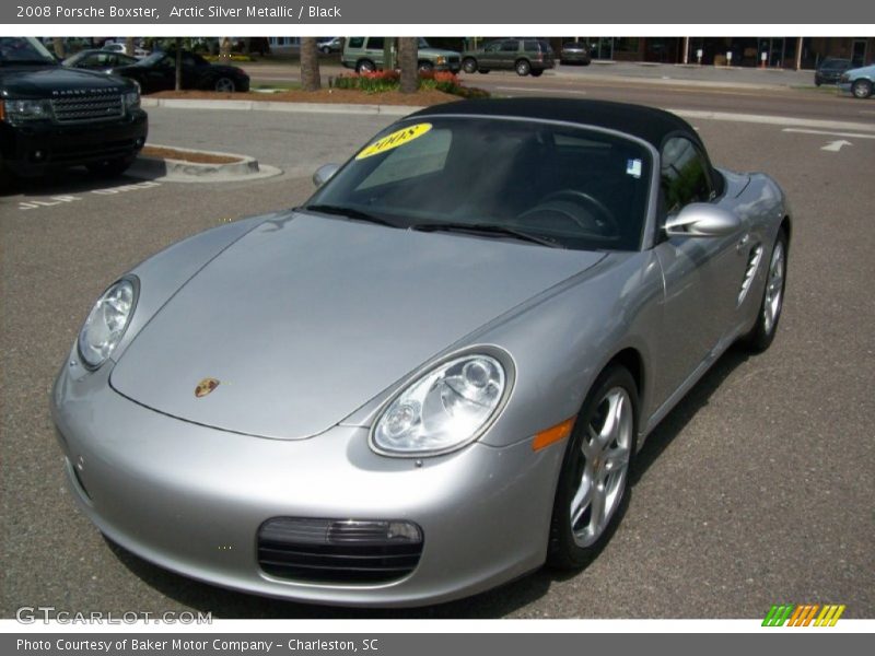 Arctic Silver Metallic / Black 2008 Porsche Boxster