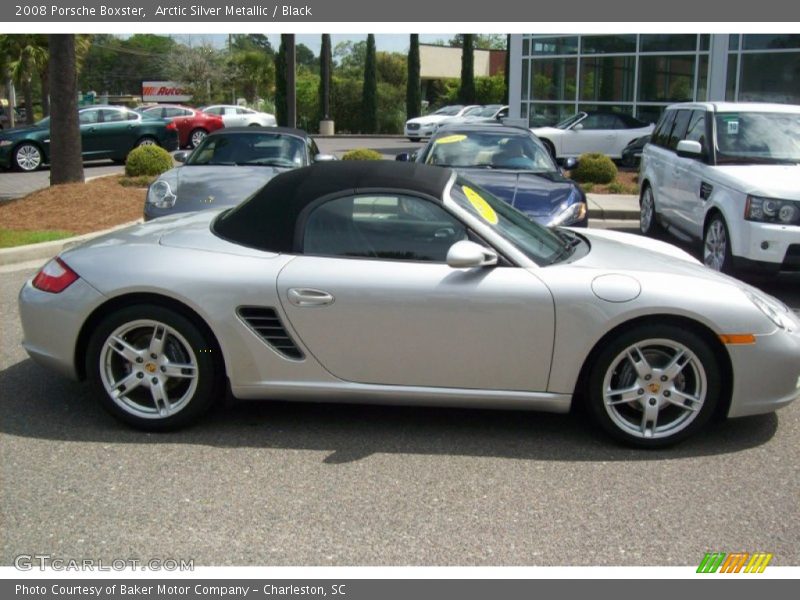 Arctic Silver Metallic / Black 2008 Porsche Boxster