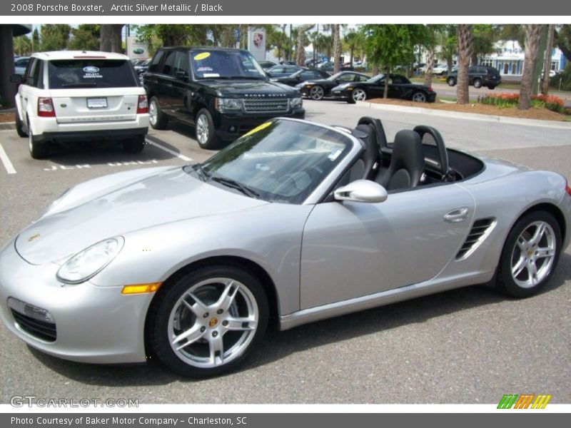 Arctic Silver Metallic / Black 2008 Porsche Boxster