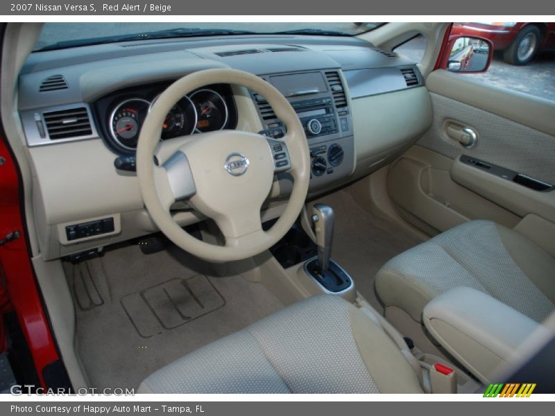 Red Alert / Beige 2007 Nissan Versa S