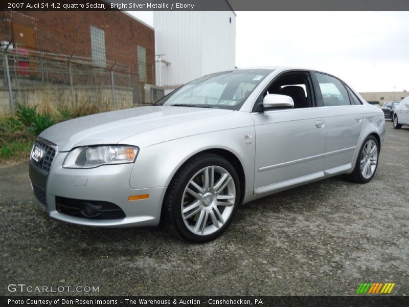 Bright Silver Metallic / Ebony 2007 Audi S4 4.2 quattro Sedan