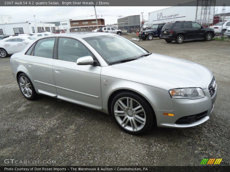Bright Silver Metallic / Ebony 2007 Audi S4 4.2 quattro Sedan