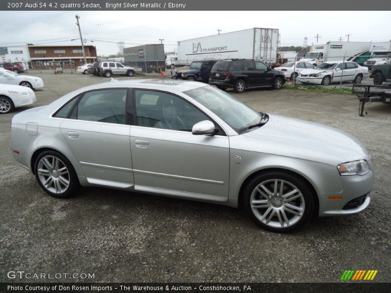 Bright Silver Metallic / Ebony 2007 Audi S4 4.2 quattro Sedan