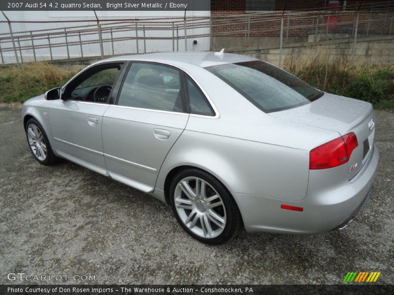 Bright Silver Metallic / Ebony 2007 Audi S4 4.2 quattro Sedan