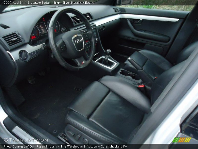 Ebony Interior - 2007 S4 4.2 quattro Sedan 