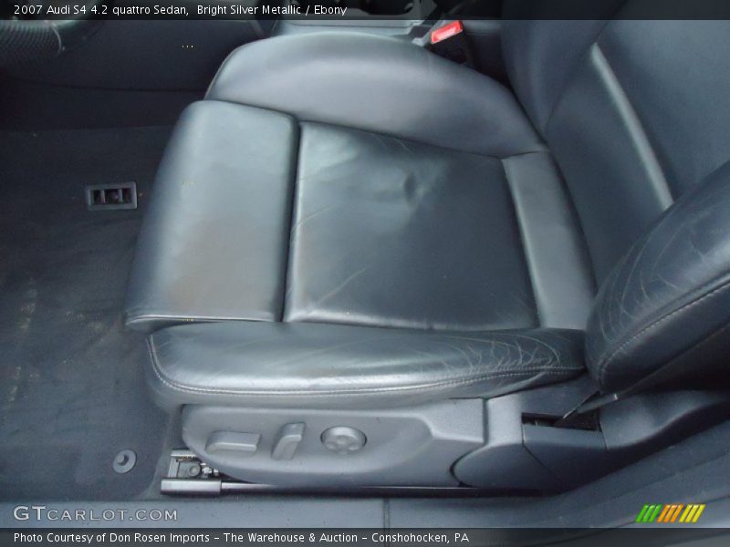 Bright Silver Metallic / Ebony 2007 Audi S4 4.2 quattro Sedan