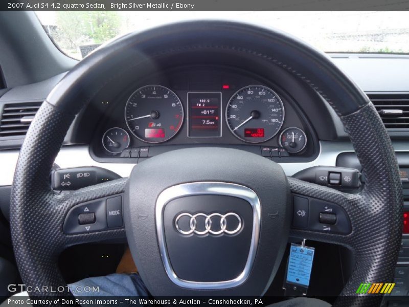 Bright Silver Metallic / Ebony 2007 Audi S4 4.2 quattro Sedan