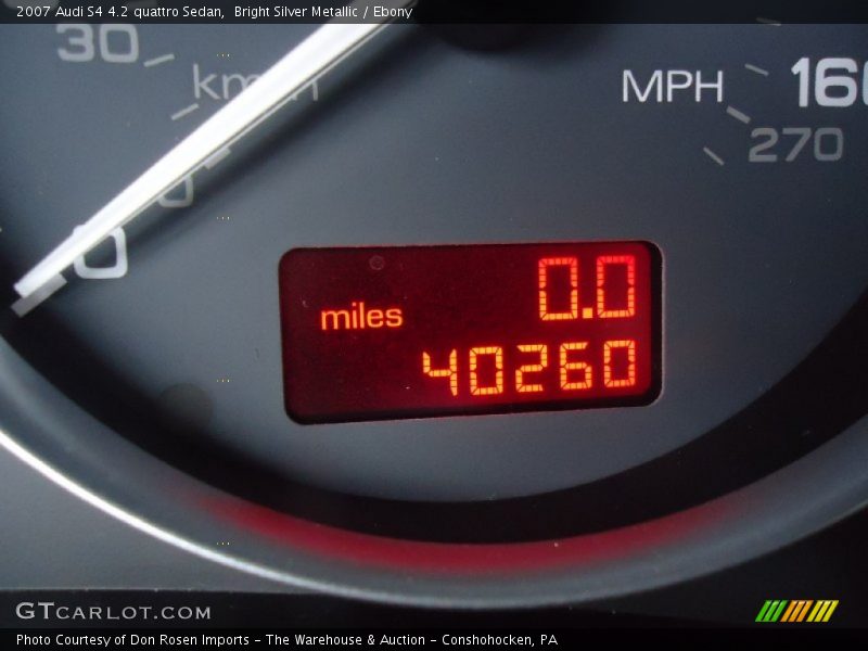 Bright Silver Metallic / Ebony 2007 Audi S4 4.2 quattro Sedan