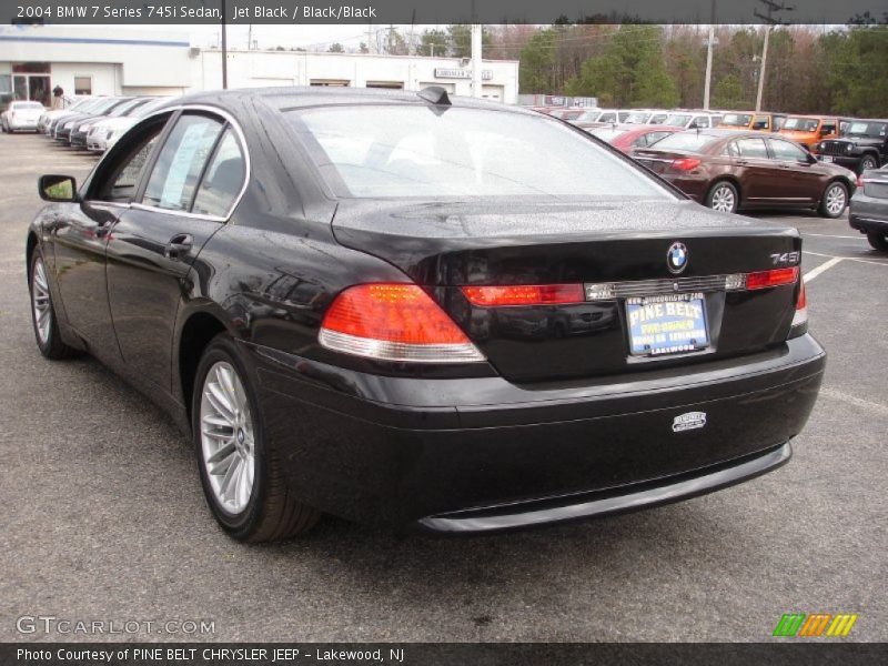Jet Black / Black/Black 2004 BMW 7 Series 745i Sedan