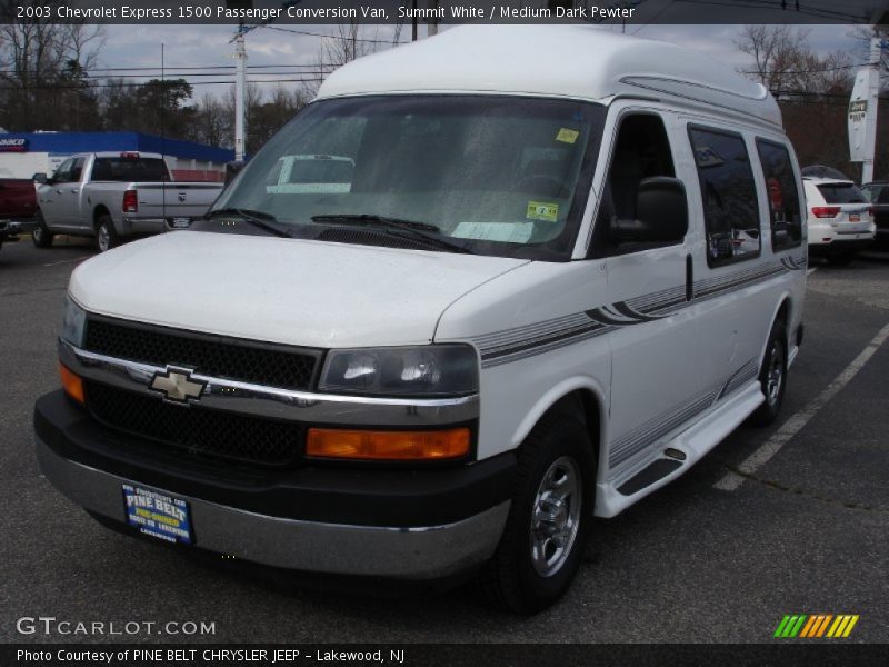 Summit White / Medium Dark Pewter 2003 Chevrolet Express 1500 Passenger Conversion Van