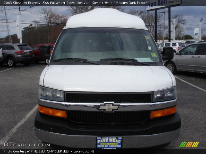 Summit White / Medium Dark Pewter 2003 Chevrolet Express 1500 Passenger Conversion Van